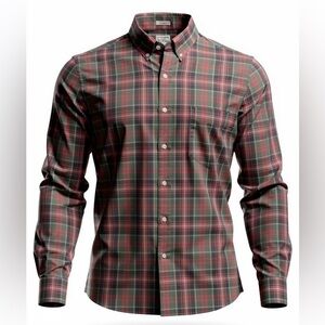 J. Crewe Classic Men's Plaid Button-Down Oxford Shirt